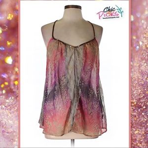 Free People sheer sequined sleeveless tank